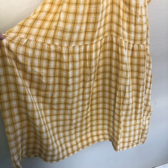 Old Navy Yellow Plaid Flutter-Sleeve Mini Swing Dress Plus Size 4X - Picture 8 of 14